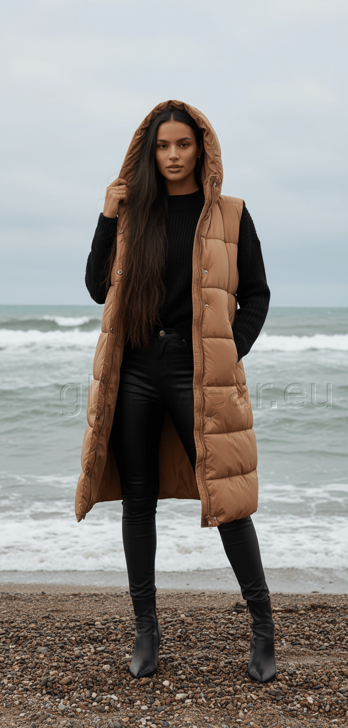 Aniston CASUAL pikem tepitud vest PRUUN 75158810-UXR