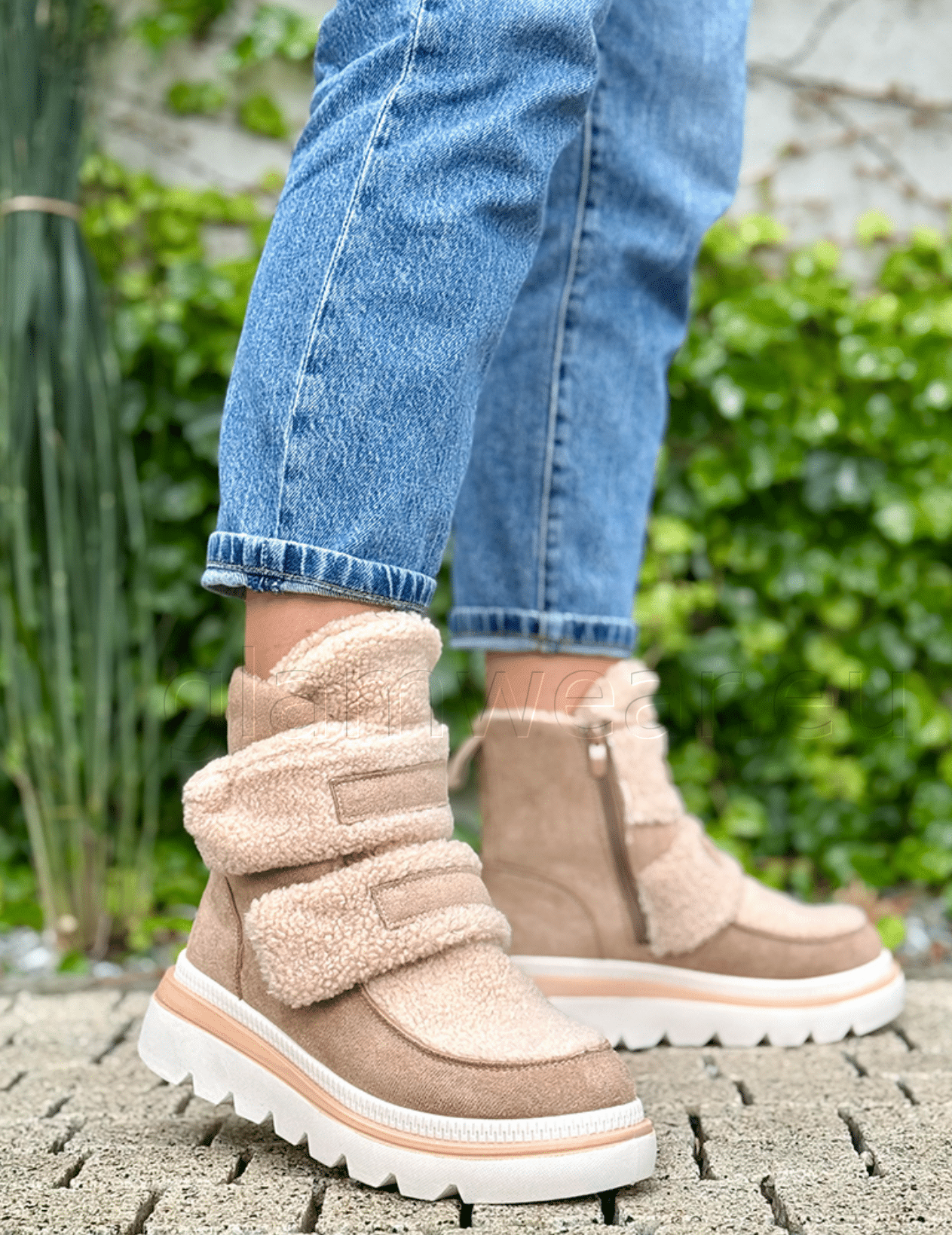 Beežid sooja voodriga poolsaapad 25813-UXW-BEEZ - Image 3