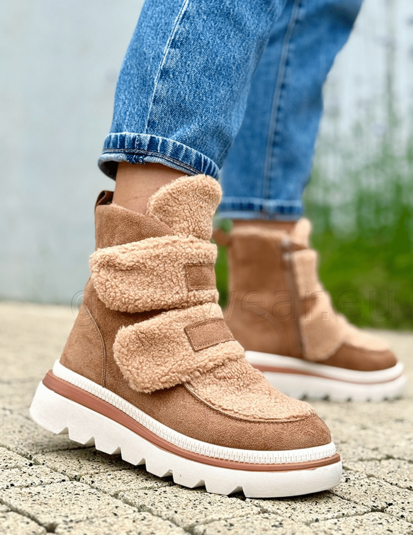 Camel tooni sooja voodriga poolsaapad 25813-UXW-CAME