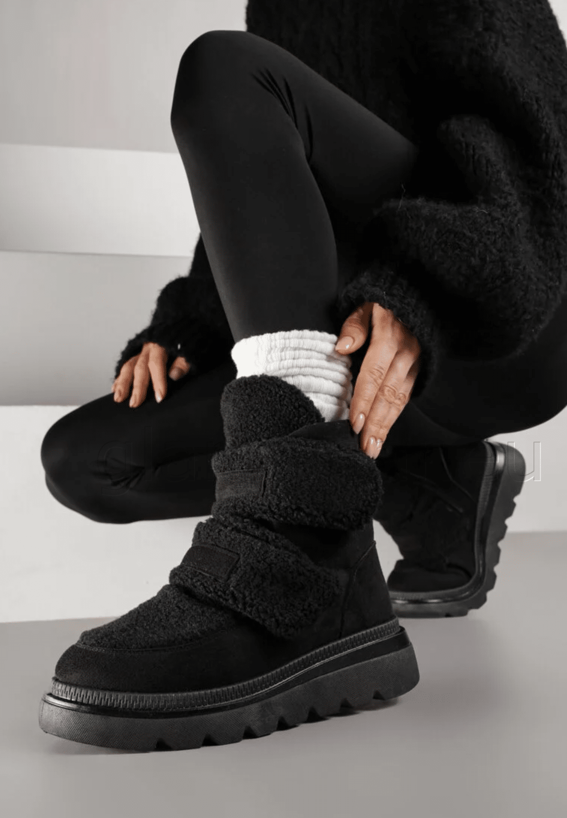 Mustad sooja voodriga poolsaapad 25813-UXW-MUST - Image 7