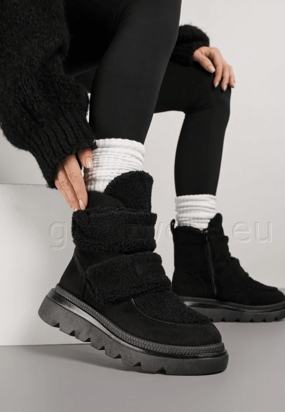 Mustad sooja voodriga poolsaapad 25813-UXW-MUST - Image 6