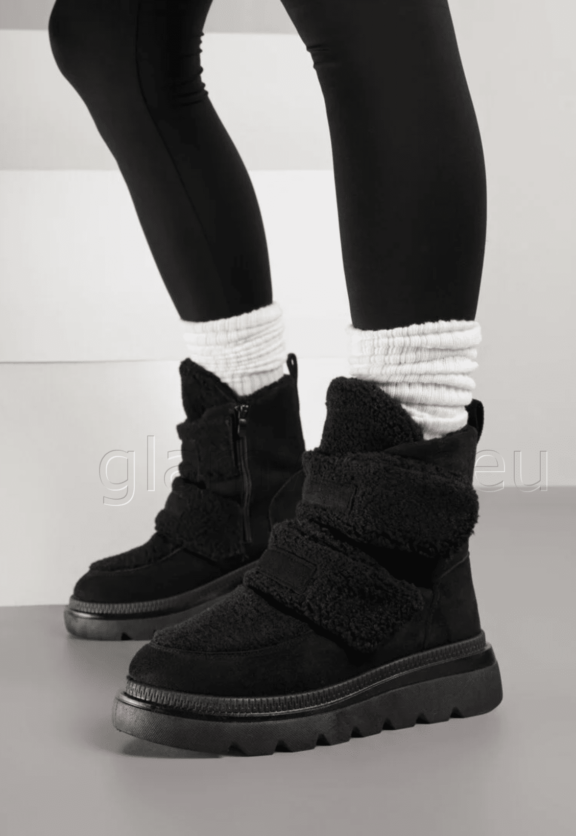 Mustad sooja voodriga poolsaapad 25813-UXW-MUST - Image 5