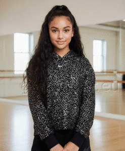 NIKE sädeleva metallik trükisega dressipluus tüdrukutele 74107702-UXR