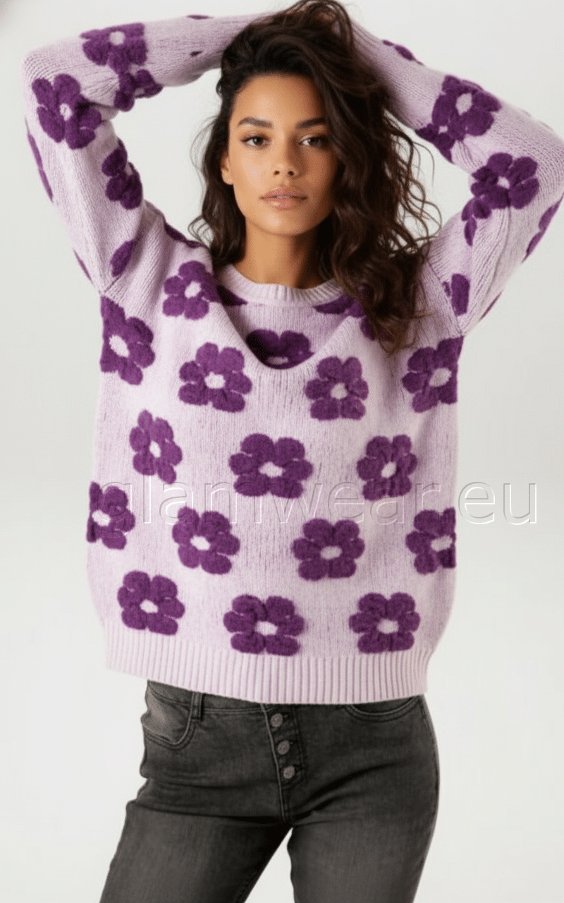 Aniston pehme sirelililla kampsun 16752600-UXR