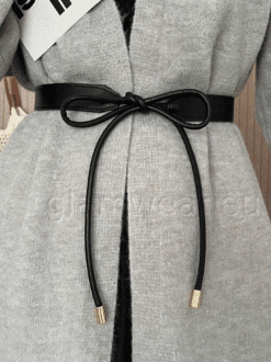 Nahkne vöö 679511-UXS-MUST