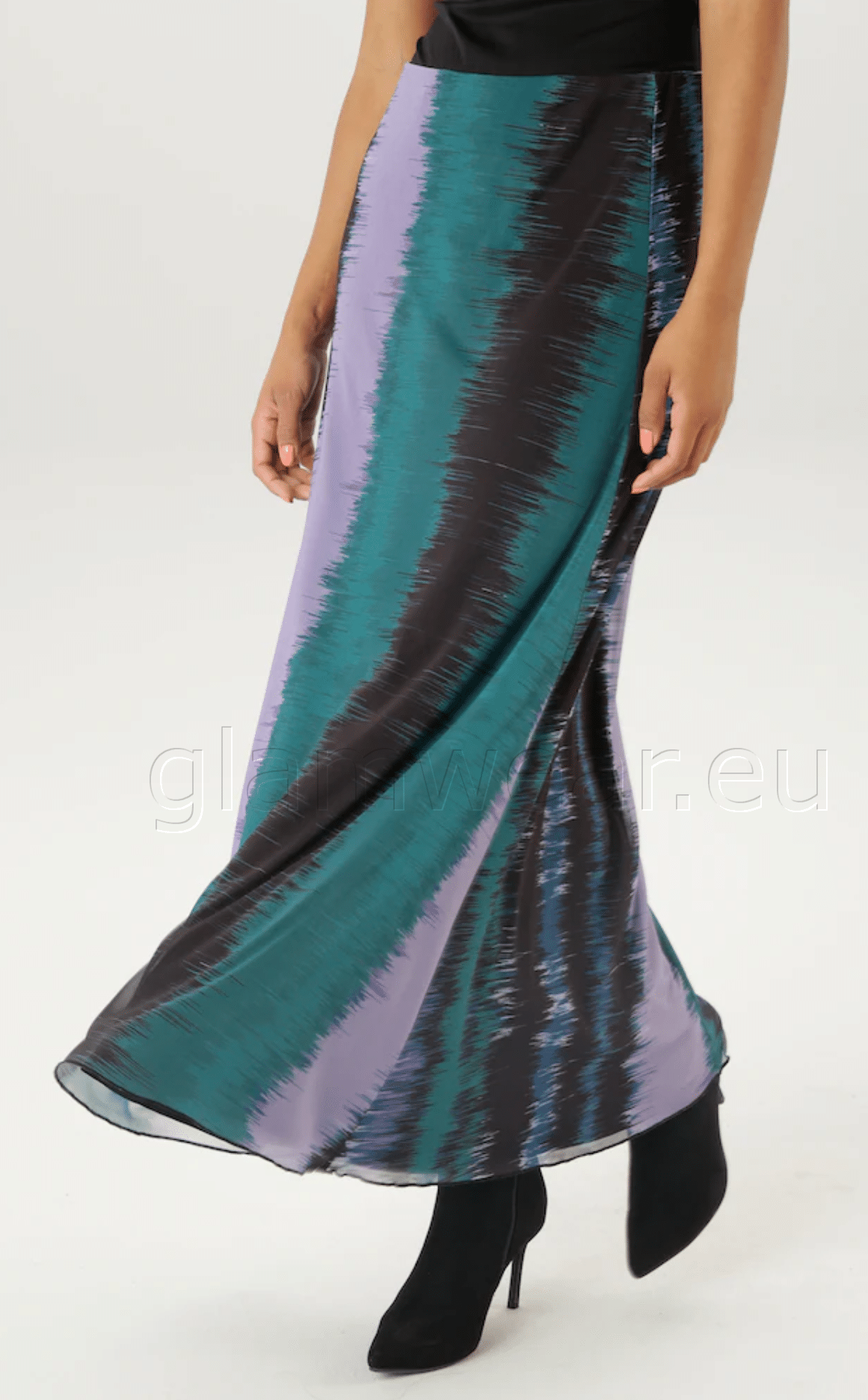 Aniston kirju täispika voodriga šifoonseelik 30532404-UXR