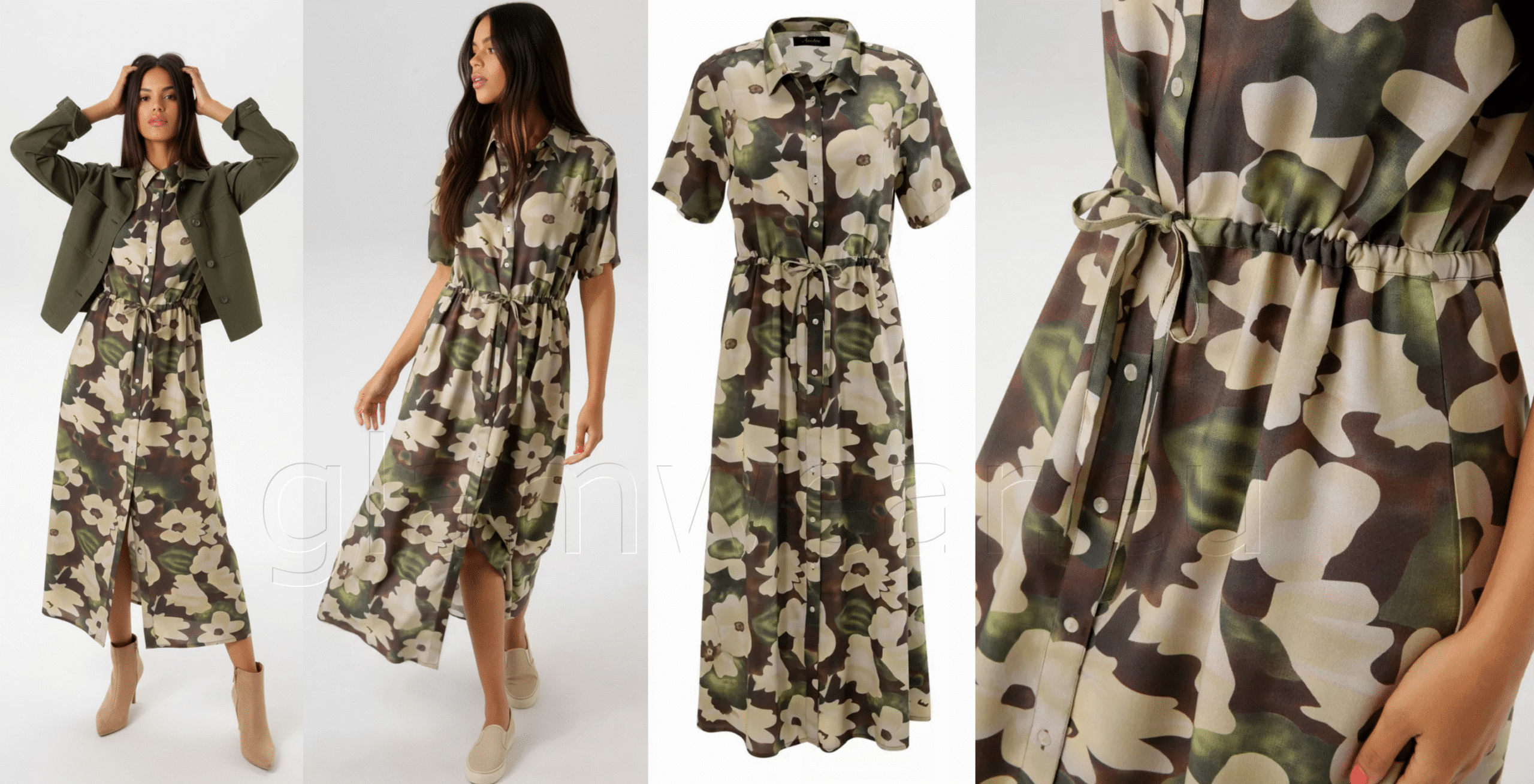 Aniston imekena eest nööbitav viskooskleit 51493921-UXR - Image 3