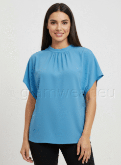 Aniston sinine kreppkangast pluus 69069056-UXR