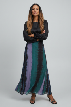Aniston kirju täispika voodriga šifoonseelik 30532404-UXR