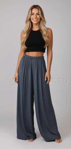 Laiad mugavad tumehallid viskoospüksid 3180-UXS-THAL