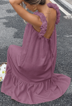 Alternative view of Imekena ja naiselik violetne hea kvaliteediga õhuline kleit 6423683-UXS-VIOL