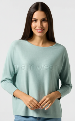 Janina peenekoeline kolmveerand varrukatega nahkhiirelõikeline kampsun mint 1208973-UXK-MINT