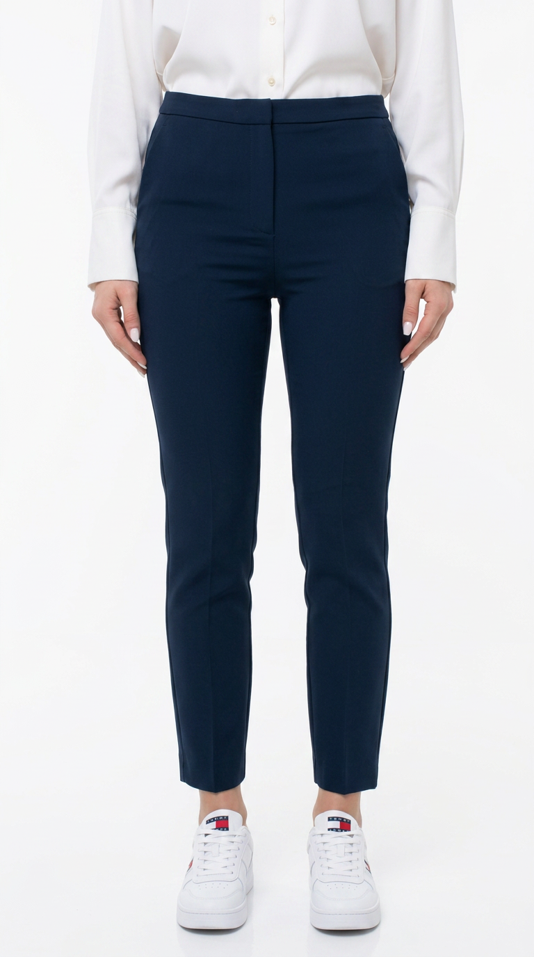 Tommy Hilfiger soliidsed krepp-kangast püksid 19559462-UXR - Pilt 2