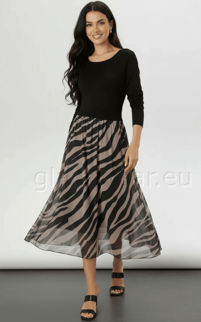 Aniston efektne lendleva seelikuosaga kleit 71121650-UXR