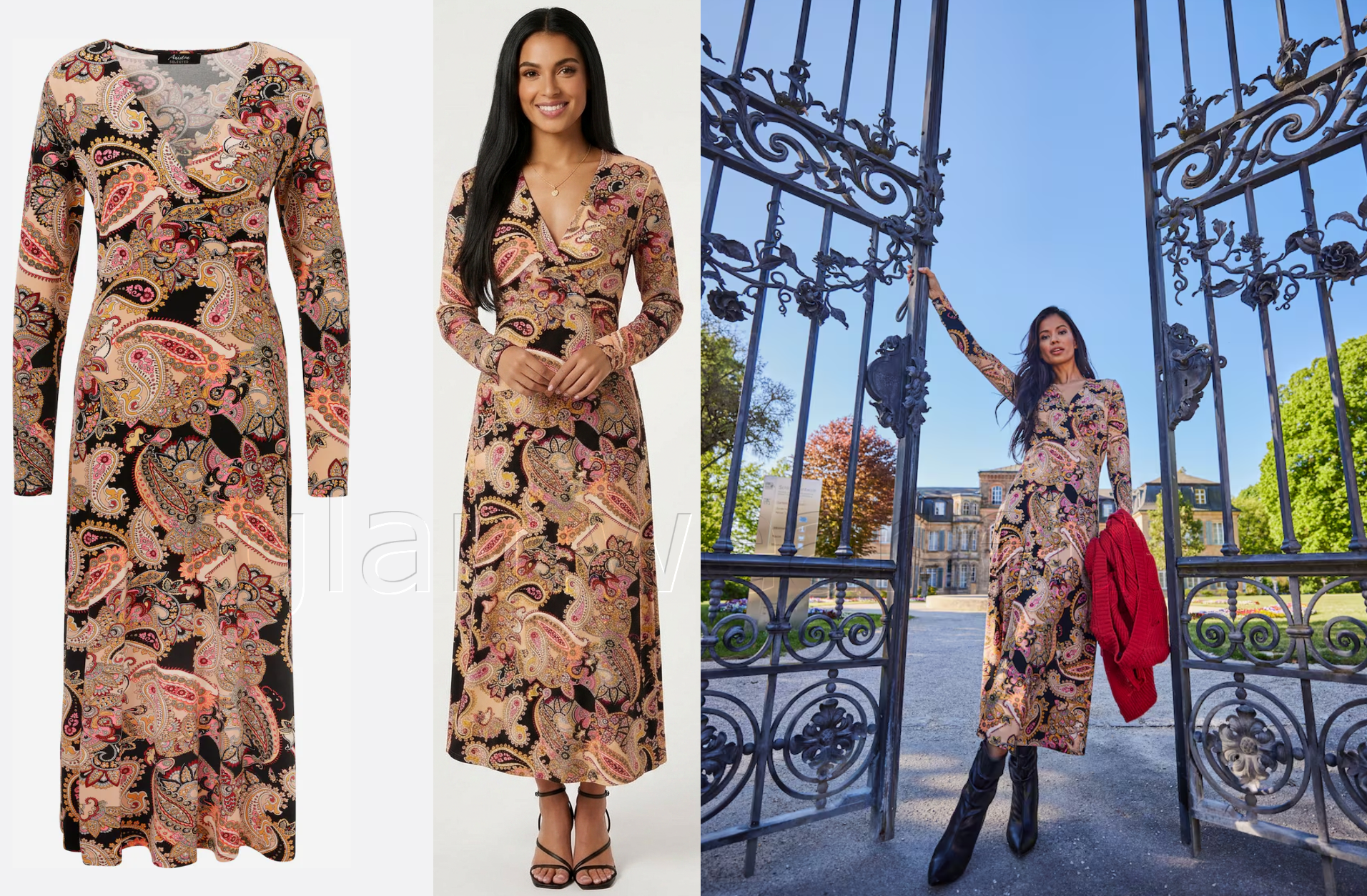Aniston efektse mustriga midi kleit 22215614-UXR - Pilt 3