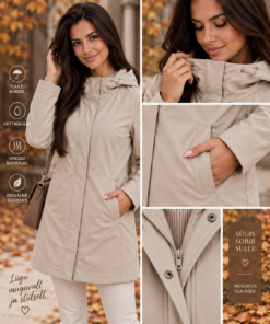 Mugav beež kapuutsiga softshell parka 010101-UXF-BEEZ