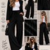 GOODIES soliidsed wide leg lõikega triibulised püksid 878-UXA-MUST