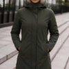 Mugav khaki kapuutsiga softshell parka 010101-UXF-KHAK - Pilt 2