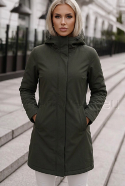 Alternative view of Mugav khaki kapuutsiga softshell parka 010101-UXF-KHAK