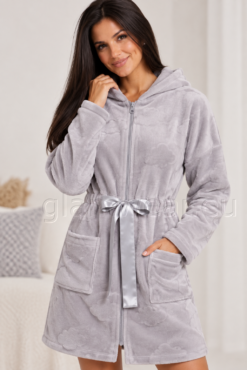 Janina pehme fliisist lukuga hommikumantel 1227505-UXK-HALL