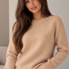 Baby alpaka pikkade varrukatega pehme naiste sviiter CAMEL 25862-UXK-CAME