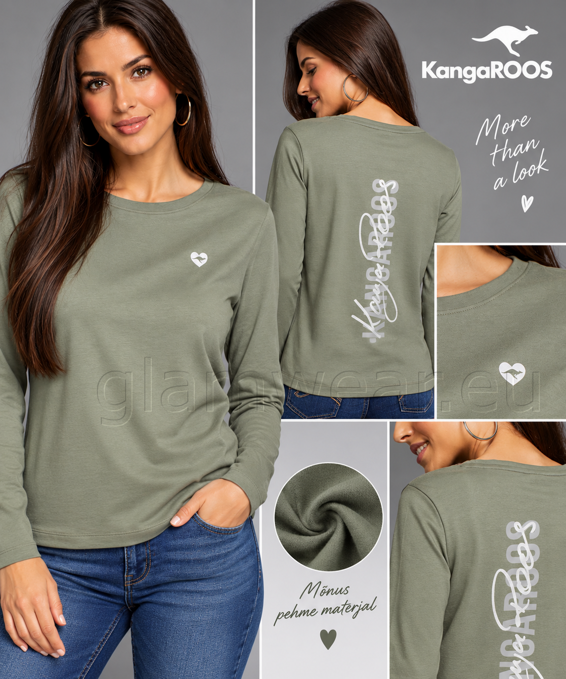 Kangaroos pikkade varrukatega pluus 58467515-UXR - Pilt 6