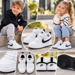 NIKE COURT BOROUGH LOW 2 laste nahast vabaajajalatsid 5451104-UXR